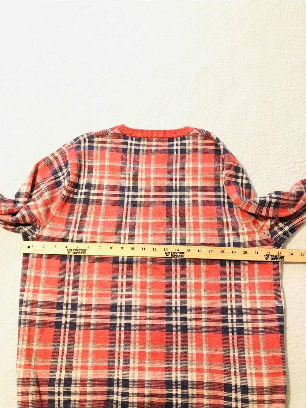 J Crew crewneck sweater in Summer plaid. Size XL.